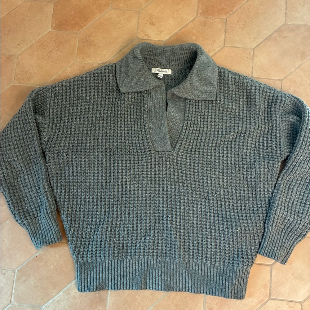 Madewell Charcoal Knit Cardigan